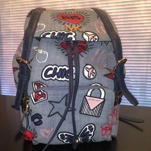 MK backpack denim printed